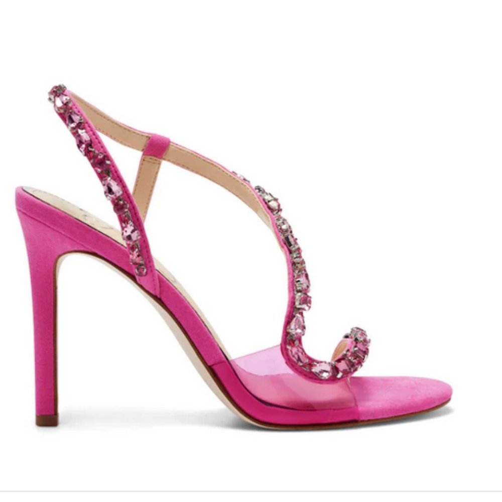JESSICA SIMPSON Pink Embellished Heel Sandals